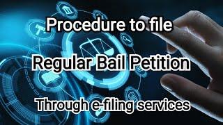 Procedure to file Regular Bail Application through e-filing services - 11