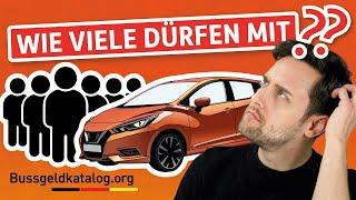 Zu sechst im Auto fahren? Personentransport im Kofferraum? Was ist erlaubt?! 