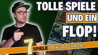 Gespielt Folge 13 - 7 Brettspiele im Kurzeindruck - Für jeden was dabei!