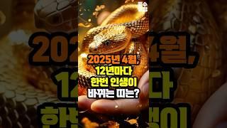 2025년 4월, 12년마다 한 번, 인생이 바뀌는 띠는?