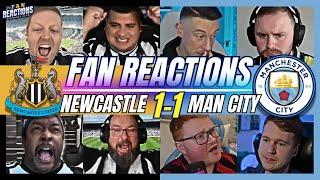 NEWCASTLE & CITY FANS REACTION TO NEWCASTLE 1-1 MAN CITY | 24/25 PREMIER LEAGUE