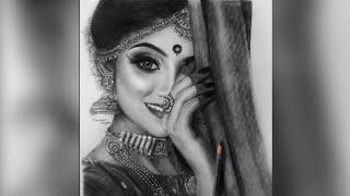 How to drawing a beautiful Traditional Bride Very Easy Step/ Girl Drawing Easy/ Pencil Sketch/ CTW