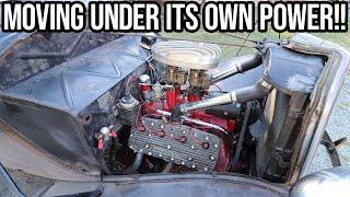 Driving The 1934 Sedan Delivery Around The Property With Open Headers! - Bad Idea!