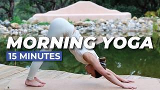 15 Min Morning Yoga To Feel Your Best | All Levels Full Body Stretch