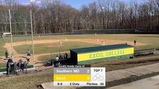 Cecil College vs Southern MD| NJCAA Baseball | 3/9/25