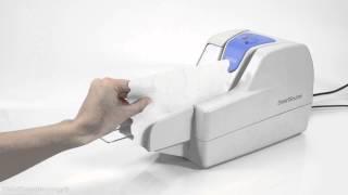 How to Clean a Burroughs Check Scanner with a Cleaning Card featuring Waffletechnology®