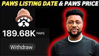 Paws Airdrop community react - Listing Date, Airdrop Token etc