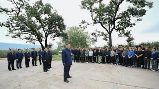 Xi Jinping inspects sections of NW China's Shaanxi, Gansu provinces