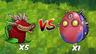 PVZ Fusion Challenge - 5 Fusion Plants Vs Super Mechanical Bowling - Who will win?