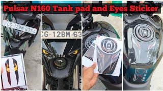 pulsar n160 tank pad | pulsar n160 eye's sticker | pulsar n160 modification