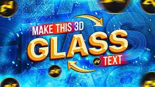 How to make Glass text pscc | pscc glass text make | Text Make Tutorial 