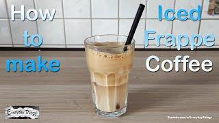 How to make a Frappe coffee (Iced Frappe Coffee) using Milk Frother