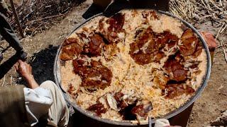 Wedding in Badakhshan village of Afghanistan and preparation of a delicious local food - aamoo