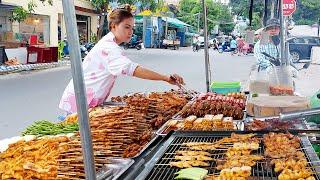 Incredible Grilled Chicken Wings, Sausages, Beef Meatballs, Tofu, Okra and More Food