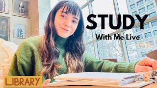 3.5 Hours Study With Me Live | UBC Library | Pomodoro Technique 90/10 | Focus and Motivation