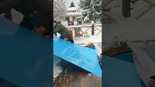 Клеим полипропиленовый бассейн в коттедже Выборгский Фрегат