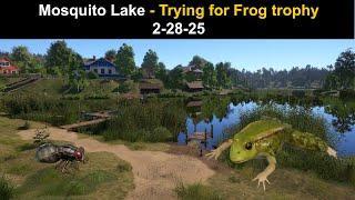 Russian Fishing 4, Mosquito Lake - Trying for Frog trophy  2-28-25