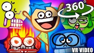 360 VR The Ultimate “Inside Out” Recap Cartoon | VR version