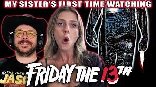 My Sister's First Time Watching Friday the 13th (1980) | Movie Reaction | Jason Must Be A Ghost!