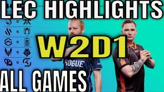 LEC Highlights ALL GAMES W2D1 2025 - Week 2 Day 1