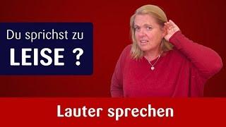 Stimmtraining - Ist deine Stimme zu leise? Stimmübungen zum LAUTER SPRECHEN