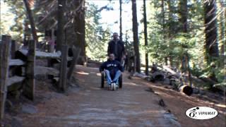 Beach wheelchair all-terrain wheelchair Hippocampe in north california