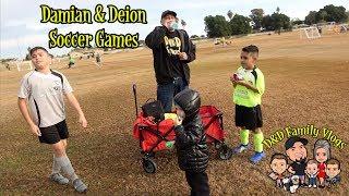 DAMIAN AND DEION'S SOCCER GAMES | DEION'S BIRTHDAY | D&D FAMILY VLOGS