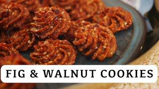 Hints of Orange and Cinnamon! Easy FIG & WALNUT COOKIES Recipe