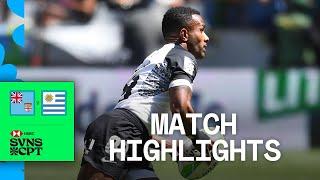 Fiji score SEVENTY  | Fiji v Uruguay | HSBC SVNS Cape Town 2024 | Men's Highlights