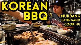 KOREAN BBQ PORK BELLY WRAPS (COOKING + EATING) MUKBANG 먹방 EATING SHOW AT MY FAVORITE KOREAN BBQ SPOT