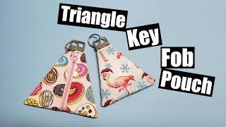 Fabric Version - Triangle Key Fob Pouch Sewing tutorial