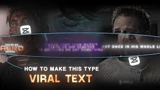 HOW TO MAKE AE LIKE TEXT ON CAPCUT?