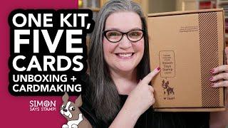 Let's unbox the latest card kit from @SimonSaysStamp and make FIVE fun cards!