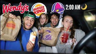 We Tried EVERY Fast Food Drive Thru After Midnight!