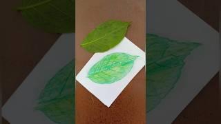 Realistic Leaf Painting  #draw #drawing #painting #art #shorts