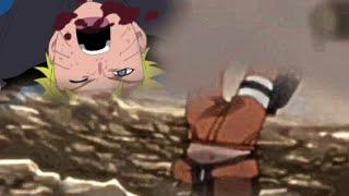 Naruto got punched and knocked out (Kyubii clone)