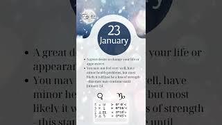 January 23 - Astrological CALENDAR for every day from astro-psychologist Natalia Kami #horoscope