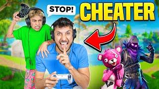 I CAUGHT MY DAD CHEATING In Our FORTNITE 1V1 MATCH!! 