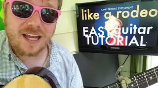 Kane Brown - Like A Rodeo // easy guitar lesson tabs easy chords strumming tutorial beginner lesson