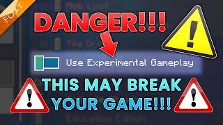 Minecraft EXPERIMENTAL GAMEPLAY Warning