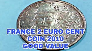 FRANCE 2 EURO CENT COIN 2010 GOOD VALUE