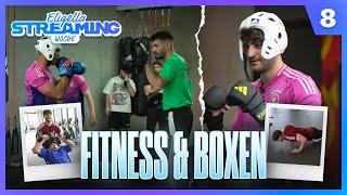 EDIZ IM BOXRING MIT ELDOS  GYMSESSION MIT MUSTI & CO. in der Eligella Streaming Woche 