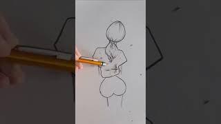 How to make a girl easily || @nonstop pencil || #learn #shorts #easy #learntricks