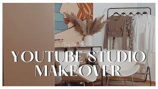 EXTREME YOUTUBE STUDIO MAKEOVER $400 BUDGET | HOW TO CREATE YOUR OWN YOUTUBE STUDIO 2021