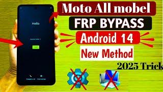 Moto FRP Bypass New Method 2025  | Motorola Google Account Remove | Moto Frp Unlock