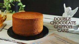 Double Chocolate Chiffon Cake | 双重巧克力戚风蛋糕 | 松软不回缩 | Dessert Alchemy