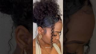 Trying Viral Hairstyles: Zigzag Claw Clip Hairstyle Using A Drawstring Ponytail #naturalhairstyles