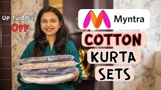 Myntra Cotton Kurta Set Haul | Affordable & Stylish Ethnic Wear! 