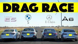 ¡Batalla de berlinas definitiva! Audi A6 vs BMW Serie 5 vs Mercedes Clase E vs Lexus ES. Carrera ...