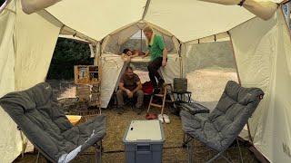 FAMILY CAMP IN A 2 BEDROOM TENT